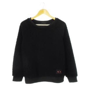 ボアトレーナー ラグラン 長袖 ロゴ ワンポイント S 黒 ブラック /CK9 GY19