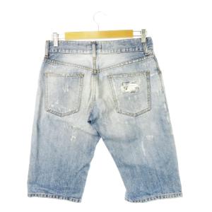 DOLCE&GABBANA デニムパンツ ジーンズ ショートパンツ ハーフパンツ ダメージ加工 クラッシュ加工 ロゴプレート 44