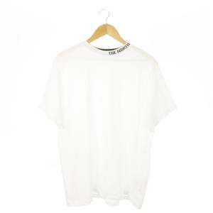 半袖Tシャツ クルーネック コットン 襟リブ ロゴデザイン アウトドア L 白 ホワイト /AO8 GY19