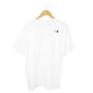 THE NORTH FACE 半袖Tシャツ クルーネック コットン 襟リブ ロゴデザイン アウトドア L 白 ホワイト /AO8 GY19