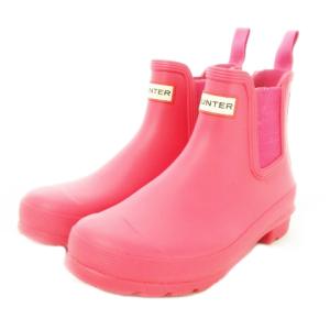 ORIGINAL CHELSEA オリジナルチェルシー レインブーツ サイドゴア ロゴ 5 24cm ピンク