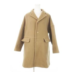 コート ロング ドロップショルダー ウール 36 S 茶 ブラウン /MN5 GY19