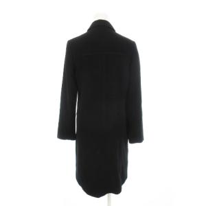 Burberry's BLUE LABEL ロングコート ステンカラー 比翼 ウール 38 M 黒 ブラック /AH17 GY19