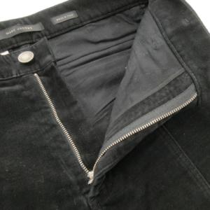 MARC JACOBS カーゴパンツ テーパード ベロア ジップフライ マルチポケット 48 L 黒 ブラック /MN15 GY19