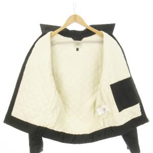 Deus Ex Machina ワークジャケット ブルゾン ジップアップ 薄手中綿 バックデザイン ロゴ XS 黒 ブラック /AH17