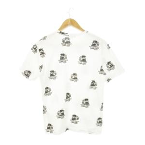COMME des GARCONS HOMME PLUS Tシャツ クルーネック 半袖 バス プリント コットン S 白 ホワイト /AH9 GY01