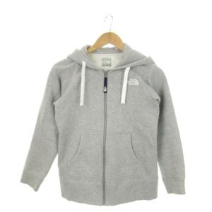 リアビューフルジップスウェットパーカー 長袖 裏起毛 ロゴ 刺繍 アウトドア M グレー NTW61955