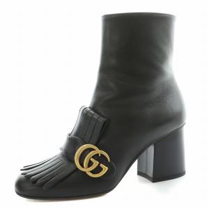 GGマーモント ショートブーツ レザー タッセル 36 408210