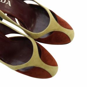 ✨良品✨【PRADA】プラダ スエード パンプス ヒール サイズ36 PRADA - PRADA プラダ ヒールサンダル アンクルストラップ