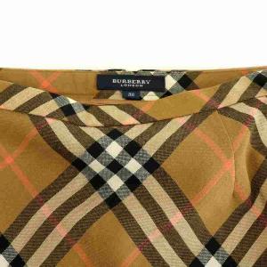 BURBERRY LONDON フレアスカート マキシ ロング ウール 総裏地 チェック柄 ノバチェック 38 S 茶色 ブラウン ベージュ