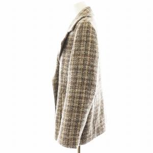 dama collection テーラードジャケット ダブル ツイード モヘヤ混 ウール 9AR ベージュ 12328-03171 /AN20