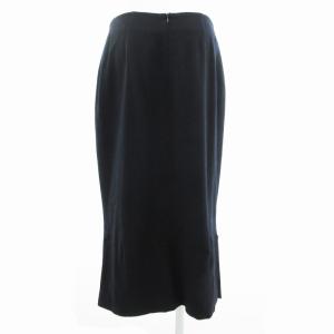 JIL SANDER 本人期 ヴィンテージ タイトスカート ウール カシミヤ混 ロング丈 38 紺 ダークネイビー /HO 0425