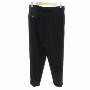 JIL SANDER＋ パンツ スラックス ストレート ロールアップ ウール 36 黒 ブラック /HO 0425 GY22