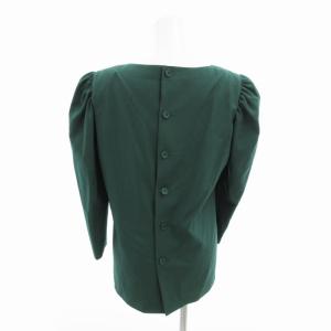 YVES SAINT LAURENT ヴィンテージ セットアップ ブラウス スカート ウール ひざ丈 S 緑 グリーン /HO 0425 GY22