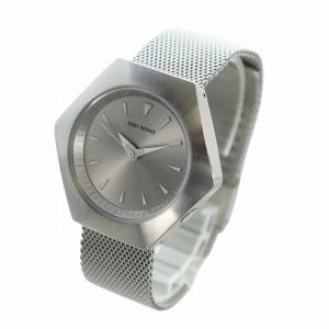 SEIKO イッセイミヤケ ROKU 腕時計 クォーツ 六角形 ロゴ シルバー色 VJ21-0390