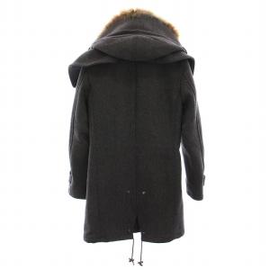 TORNADO MART モッズコート バスケットメルトン ファー フード ジップアップ アウター L グレー TCT-5506