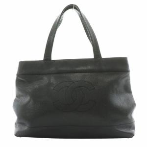 7番台 トートバッグ キャビアスキン ココマーク ビックロゴ 2002年 ブラック