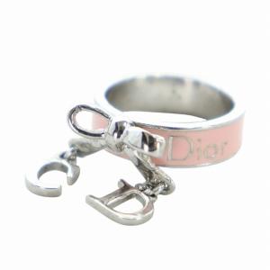 リング リボン 5 ピンク シルバーカラー