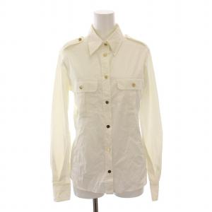シャツ ブラウス 長袖 F36 白 128197-YI043 /YM MT GY35