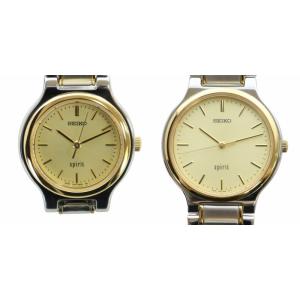 SEIKO SPIRIT スピリット 腕時計 ペア ウォッチ クォーツ 金色文字盤 シルバー色 ゴールド色 7N01-6A70