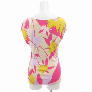 Emilio Pucci 美品 ノースリーブカットソー 花柄 総柄 38 マルチカラー /GV GY35