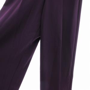 UNITED TOKYO UNITEDTOKYO 美品 ワイドパンツ スラックス ベルト付 タック センタープレス 1 紫 /JS GY35