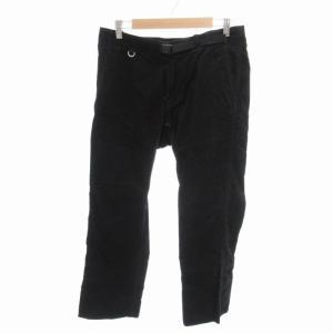 コーデュロイパンツ ストレート ジップフライ ストレッチ 32 黒 ブラック NT5555N /HO 0428