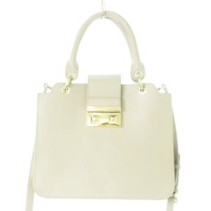 ベラ サッチェル バッグ 2way ハンド ショルダー レザー ゴールド金具 グレージュ /CK11 GY35