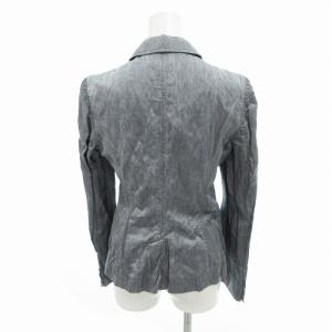 ARMANI COLLEZIONI テーラードジャケット 背抜き 3B 総柄 40 グレー /HO 0426 GY35