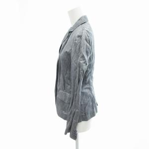 ARMANI COLLEZIONI テーラードジャケット 背抜き 3B 総柄 40 グレー /HO 0426 GY35