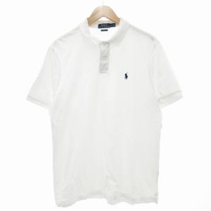 ポロシャツ 半袖 ポニー刺繍 鹿の子 L 白 /JS GY35