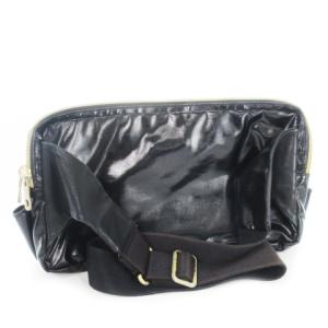 Orobianco ボディバッグ ショルダーバッグ ビニール エナメル ゴールド金具 ロゴ 黒 ブラック /CK3 GY35