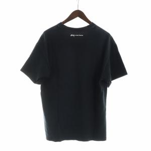 STUSSY josh cheuse Tシャツ カットソー 半袖 ロゴ フォトプリント クルーネック L 黒 ブラック