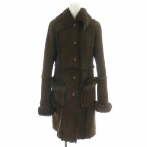 ムートンコート ラムスキン 40 ブラウン