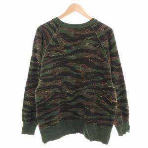 WTAPS 16AW スウェット トレーナー 長袖 タイガーカモ カモフラ 迷彩柄 裏起毛 S カーキ GY12 /TZ
