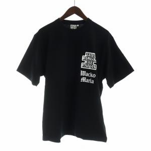 THE BLACK EYE PATCH ワコマリア WACKO MARIA クルーネックTシャツ カットソー 半袖 ロゴ 天国東京 M 黒 ブラック