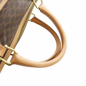 CELINE ヴィンテージ ミニボストン バッグ マカダム トリオンフ  ブラウン