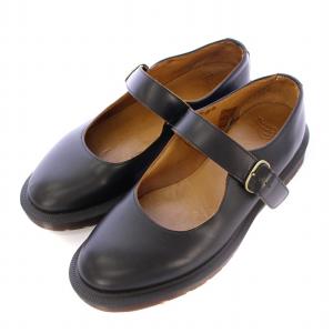 メリージェーンシューズ ストラップ 厚底 レザー UK6 黒 ブラック /BB GY12 MT