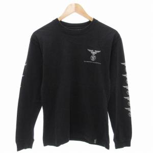 SVG Tシャツ ロングスリーブ 長袖 袖プリント 1 黒 /JS GY12