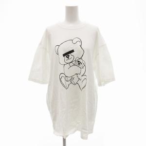 近年モデル Tシャツ 半袖 くまプリント ベア 4 白 /JS GY12