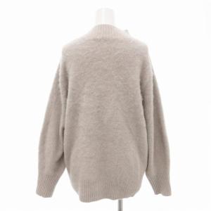 UNITED ARROWS ニット セーター 長袖 モックネック 起毛 フォックス カシミヤ混 ピンクベージュ /JS GY12