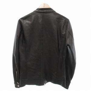 nano universe ライダースジャケット シングル ラムレザー M 黒 /JS GY12