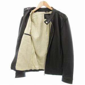nano universe ライダースジャケット シングル ラムレザー M 黒 /JS GY12