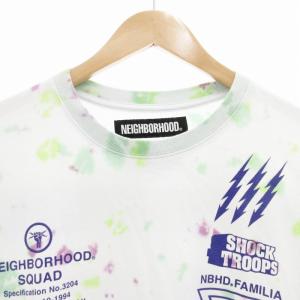 NEIGHBORHOOD プリントデザインタイダイTシャツ カットソー 長袖 ロンT クルーネック M マルチカラー /GV GY12
