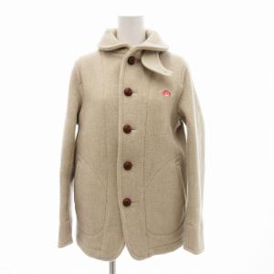 ウールモッサジャケット ハーフコート ミドル丈 ボタンアップ 34 ベージュ 19A-SL-001 /JS