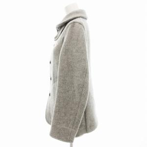 DANTON ウールモッサジャケット ハーフコート ボタンアップ 34 グレー 18A-SL-001 /JS GY12