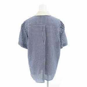 Christian Dior スポーツ ヴィンテージ ポロシャツ チェック 半袖 白 紺 ホワイト ネイビー /HO 0425 GY12