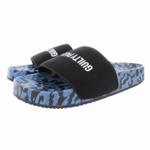 × ハイアン HAYN コラボ レオパード柄 シャワーサンダル 8 黒 ブラック 青 ブルー WMGP-HAYN-BS12