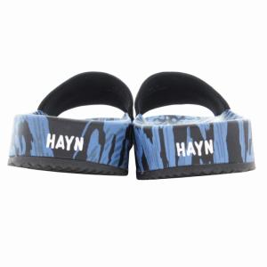 WACKO MARIA × ハイアン HAYN コラボ レオパード柄 シャワーサンダル 8 黒 ブラック 青 ブルー WMGP-HAYN-BS12