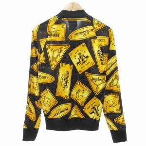 adidas Originals ジェレミースコット JEREMY SCOTT トラックジャケット ジャージ 総柄 S 黒 G76059